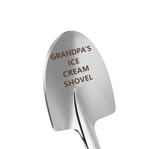 Funny Engraved Stainless Steel Ice Cream Spoon for Grandpa
