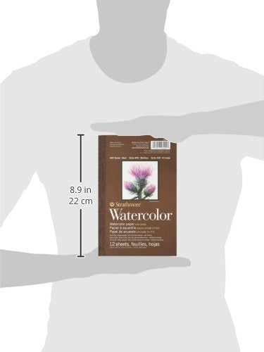 Strathmore 400 Series Watercolor Pad - 140 lb Cold Press, 5.5x8.5 inches, 12 Sheets