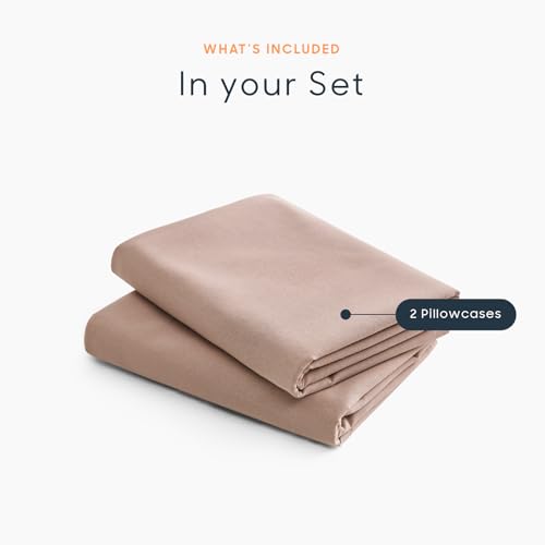 Dusty Pink Cotton Pillow Cases - Set of 2, Standard Size 20x26 inches