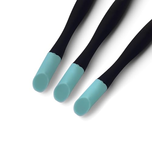 3-Pack Cuticle Trimmer and Pusher with Gentle Rubber Tip for Nails
