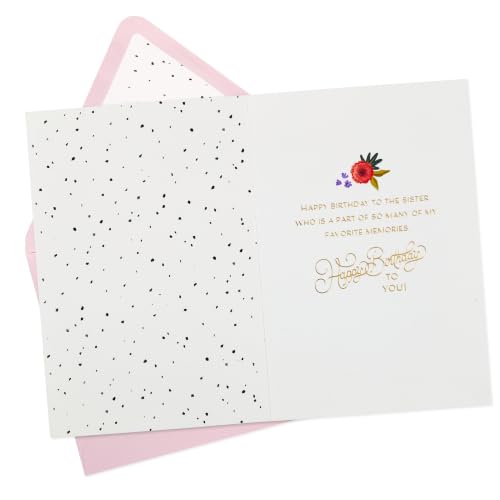 Hallmark Signature Birthday Card for Sister - Elegant Cake Design
