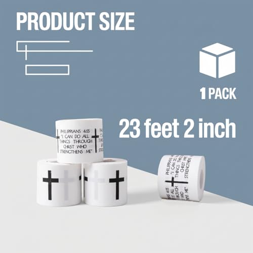 1pcs Cross Christian Sports Tape with Jesus Bible Verse, 2" X 23ft Cotton Wristbands for Basketball, Football, Soccer, Gymnasts, etc. for Protection or Injury Use