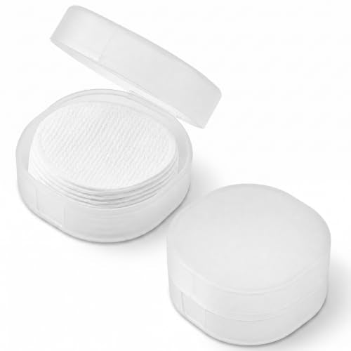 2 Pack Cotton Pad Travel Cases Waterproof Makeup Remover Dispenser