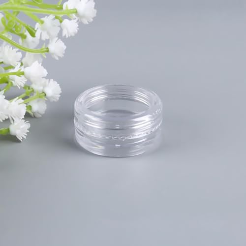 25 Pcs 3g Empty Sample Containers with Lids - Clear Plastic Cosmetic Jars for Travel