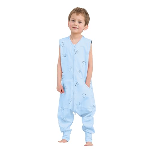LAT Summer Baby Sleep Sack with Legs - Dinosaur Cotton Wearable Blanket