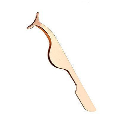 EIAKE Eyelash Applicator Tool & Extension Tweezers Remover Clip - Golden