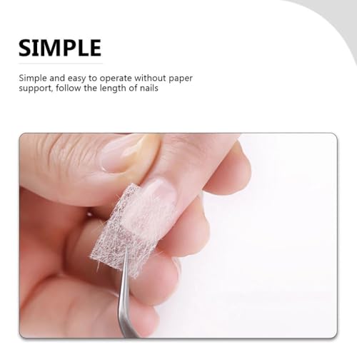 40-Piece Fiberglass Nail Extension Kit with Shape Clips & Silk Wraps