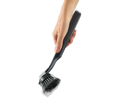 Joseph Joseph SinkTech Dish Brush with Stainless-Steel Stand & Drip Tray