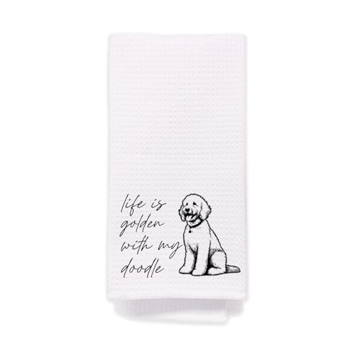 Goldendoodle Hand Towel - 16x24 Waffle Weave Dog Lover Gift (Dogthemed02)
