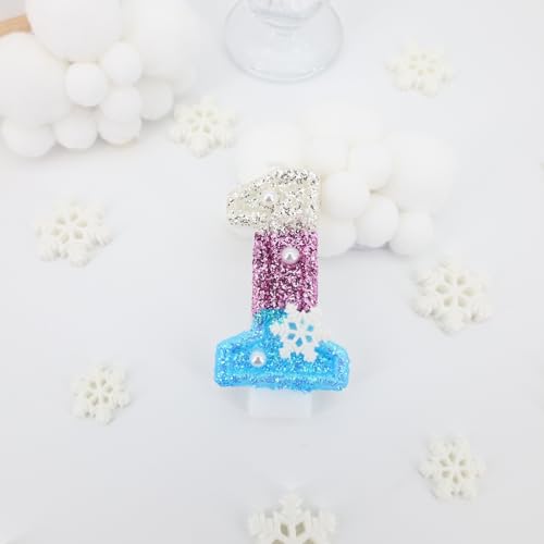 Frozen Themed Number 1 Birthday Candle - 3.15" for Kids