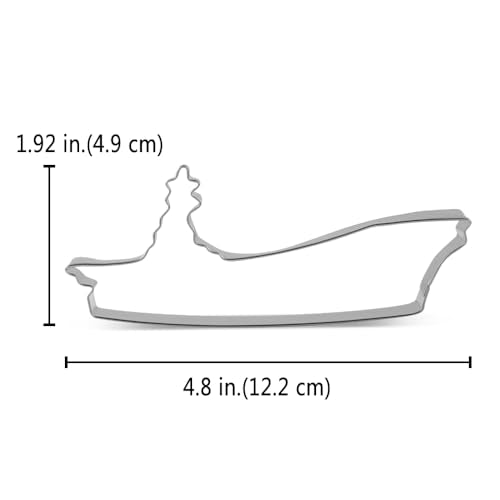 LILIAO Battleship Cookie Cutter - Stainless Steel Carrier Vessel