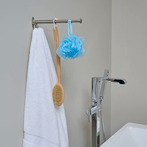 Franklin Brass Extend-a-Hook Oval (1-Pack) Single Wall Hooks 1-Prong Coat/Hat Satin Nickel Hooks for Hanging Wall Mount Hanger Clothes, Purse, Bag, Towel Organization Hooks B45618M-SN-R