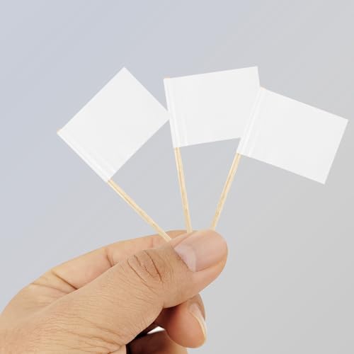 50 Pack Blank Toothpick Flags for Charcuterie Boards & Parties