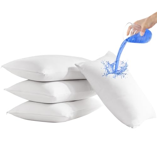 Standard Size Waterproof Pillow Protectors - 4 Pack, Hypoallergenic, Zippered