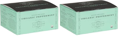 Harney & Sons Organic Peppermint Tea - 50 Tea Bags (Pack of 2)