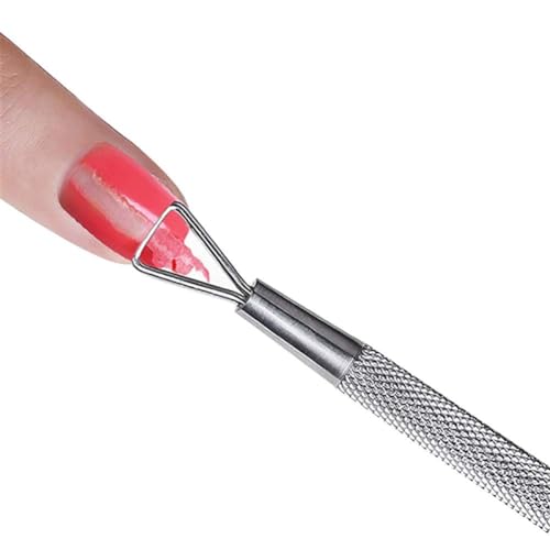 Stainless Steel Cuticle Pusher and Gel Nail Polish Remover Tool 2Pcs