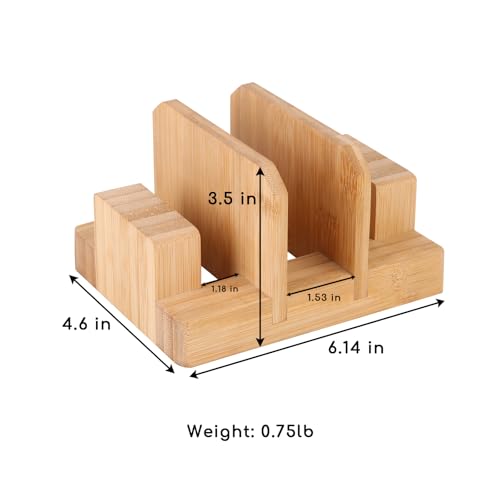 Donxote Bamboo Cutting Board Organizer Rack - Space-Saving Kitchen Storage