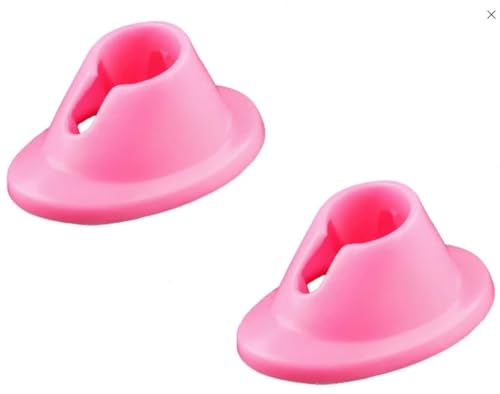 Pink Rubber Nail Polish Bottle Holder 2Pcs Anti-Spill Stand