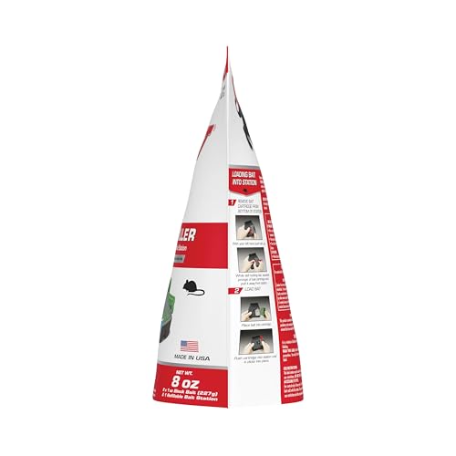 Tomcat Mouse Killer Refillable Station with 8 Bait Blocks - Child Resistant