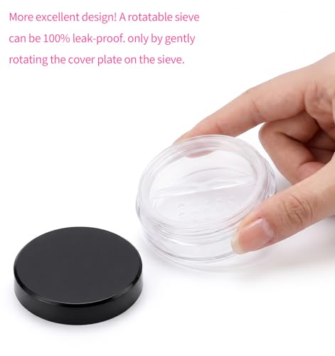 Loose Powder Container 10ml Refillable Travel Jars 4 Pcs