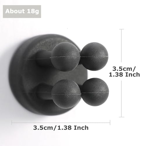 Black Silicone Toothbrush Holder - Multi-Function Wall Hook
