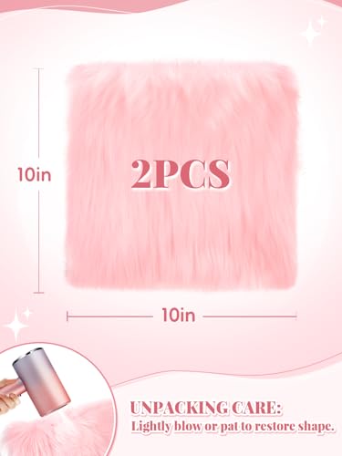 Cosweet Pink Locker Decor Rug Set - 2 Pcs, 10" x 10"