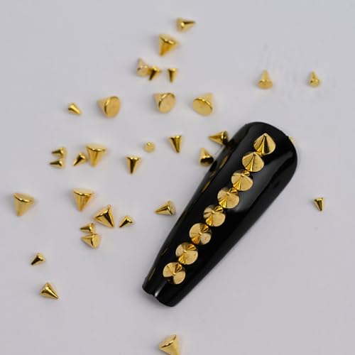 Shiny Alloy Nail Charms Gold and Silver Mixed Nail Art Studs