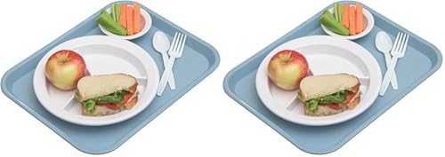 Cafeteria Fast Food Tray 10" x 14" Slate Blue - Pack of 2