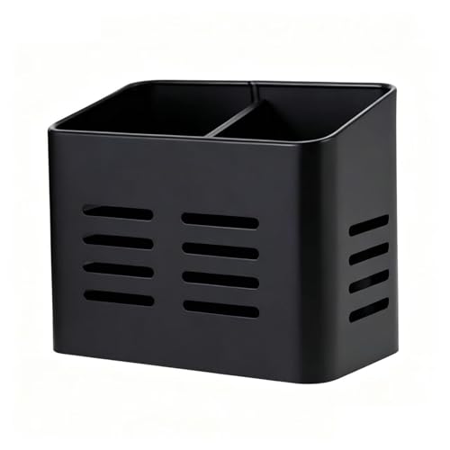 EdgeVue Dual-Compartment Kitchen Utensil Holder - Sturdy & Ventilated