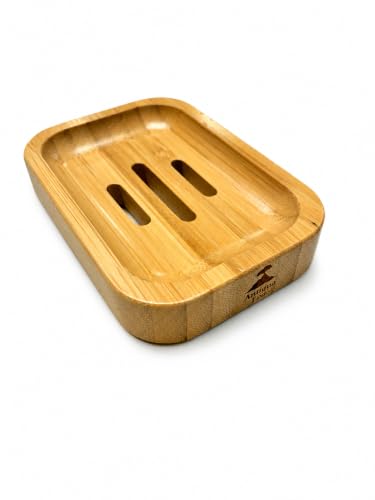 Self-Draining Bamboo Soap Dish Holder - Sustainable & Odor Resistant