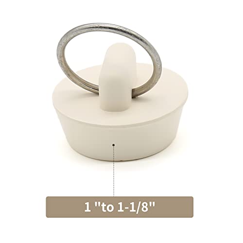 BokWin 1-Inch Rubber Drain Stopper with Hanging Ring - 2PCS