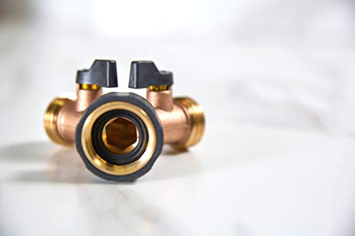 Orbit Brass Dual-Outlet Faucet Adapter - Heavy Duty 2-Way Splitter