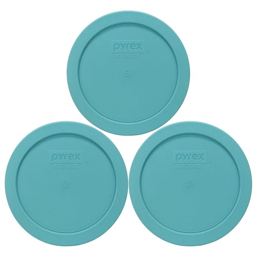 Pyrex 7201-PC 4-Cup Turquoise Replacement Lid - 3-Pack