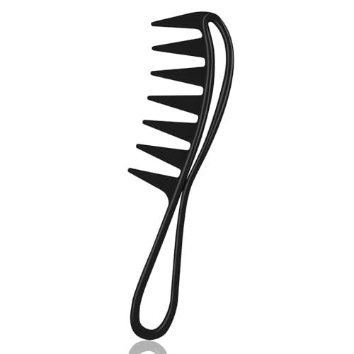 WLLHYF Wide Tooth Shark Comb - Anti-Static Hair Styling Tool for Curly Hair & Wigs