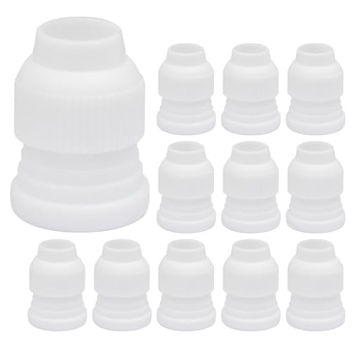 12 Pcs Plastic Piping Bag Couplers for Icing Nozzles & Tips