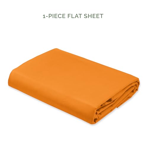 Elegant Comfort California King Flat Sheet - 1500 Thread Count, Orange