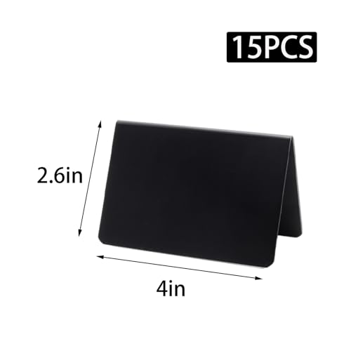 15 Pack Mini Chalkboard Signs for Parties & Weddings - Reusable