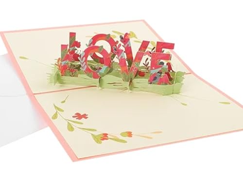 3D Pink Love Pop-Up Card for Valentine's Day & Mother's Day