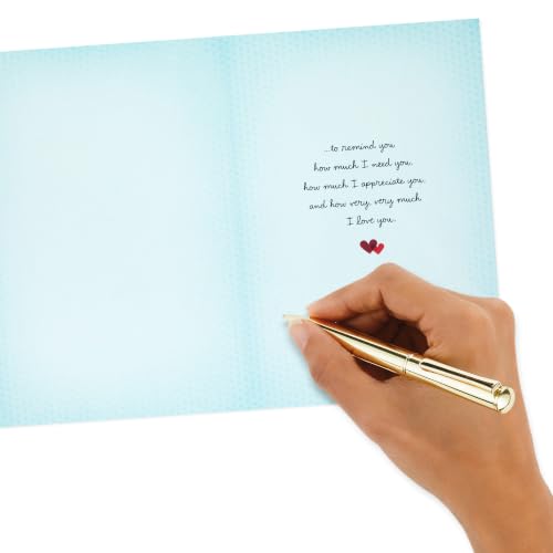 Hallmark Anniversary Card - Just A Little Love Note with Heart in Envelope