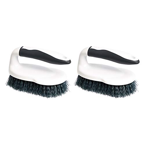 Amazon Basics Heavy-Duty Scrub Brush Set - 2-Pack with Ergonomic Handle