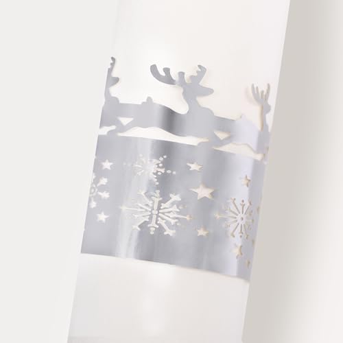 Silver Deer Disposable Napkin Rings - 50pcs Elegant Table Decor