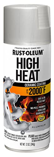Rust-Oleum Automotive High Heat Spray Paint, Flat Aluminum, 12 oz