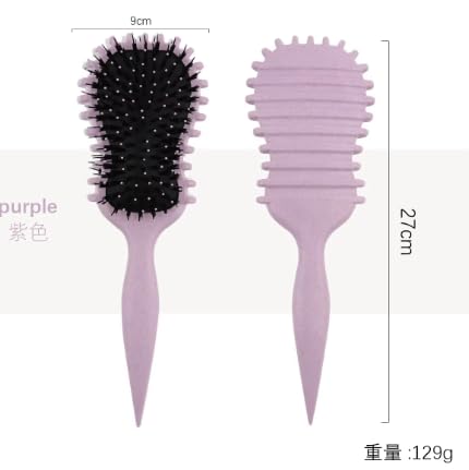 SEERSHINE Curl Defining Brush – Purple Guitar-Inspired Detangling Tool