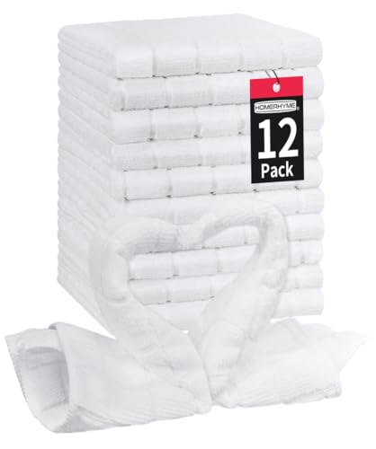 HOMERHYME Microfiber Face Towels - 12 Pack Ultra Soft & Quick Dry