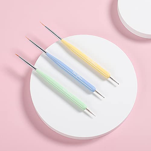 TEOYALL 6-Piece Professional Nail Art Brush and Dotting Tool Set