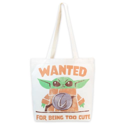 Baby Yoda Canvas Tote Bag - Eco-Friendly Star Wars Reusable Bag Set