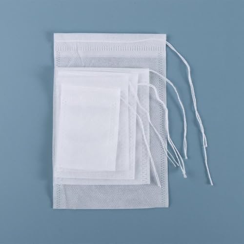 Disposable Empty Tea Bags with Drawstring 10x15cm for Loose Leaf Tea 100 Pcs