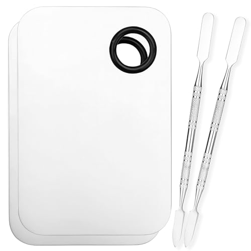 Stainless Steel Makeup Mixing Palette with Spatula for Foundation and Art