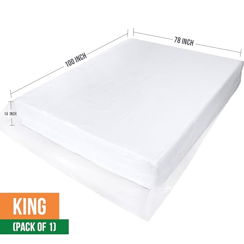 Utopia Home King Mattress Bag for Moving & Storage, 4 Mil Heavy Duty Plastic