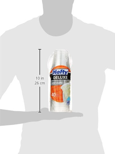 Hefty 9 oz Clear Plastic Party Cups, Shatter-Resistant Disposable, 480 Count